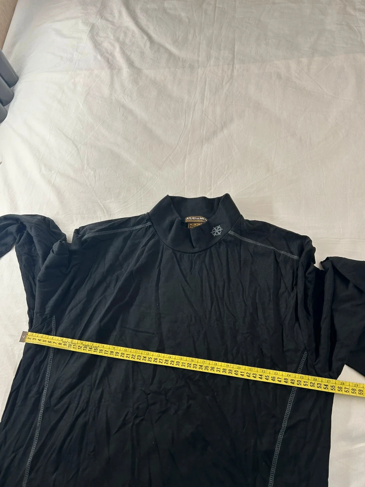 Camiseta preta de mangas longas atlas para homens – photo 8
